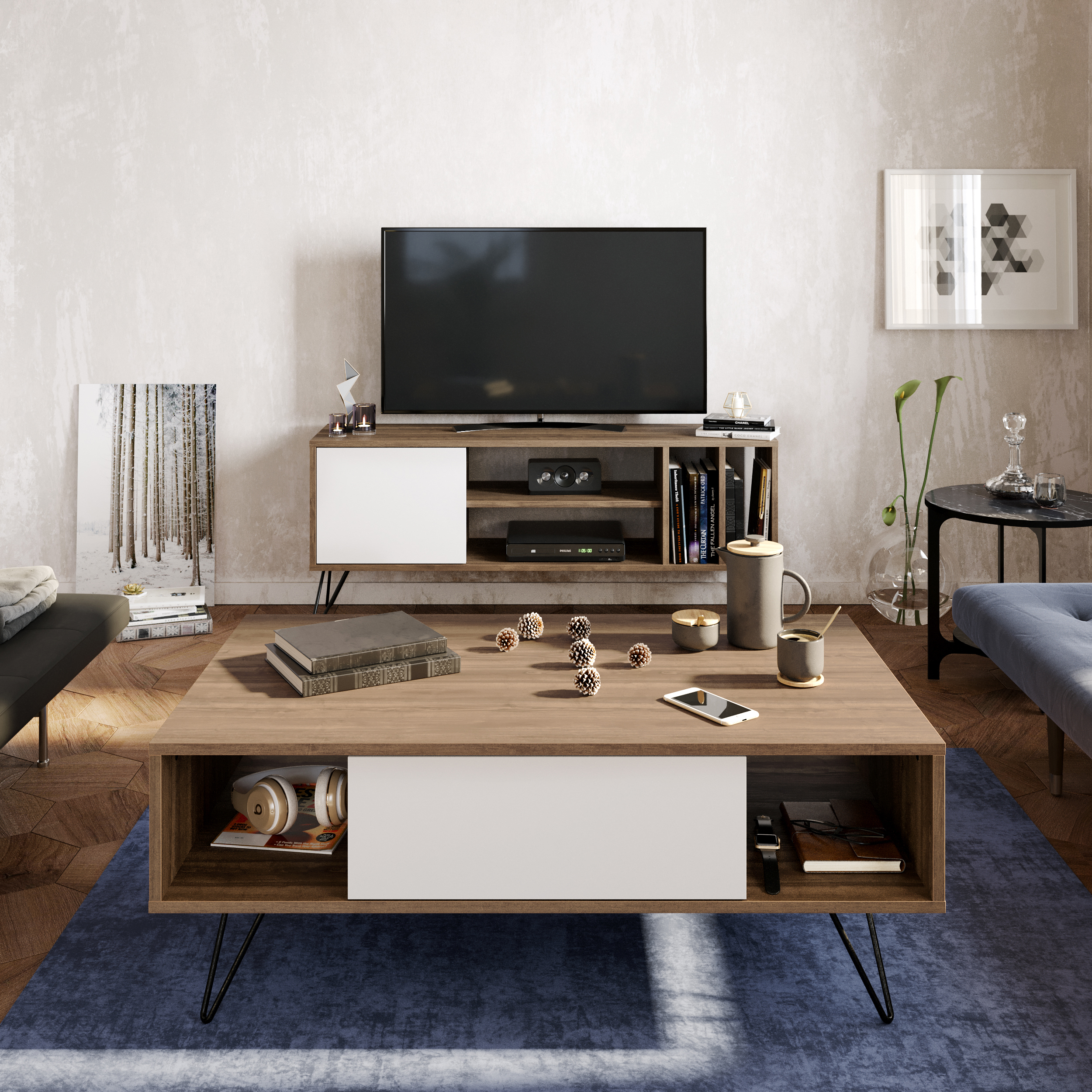 Mistico collection, TV stand, coffee table, bookcase, media console, bookshelf, TV cabinet, media stand